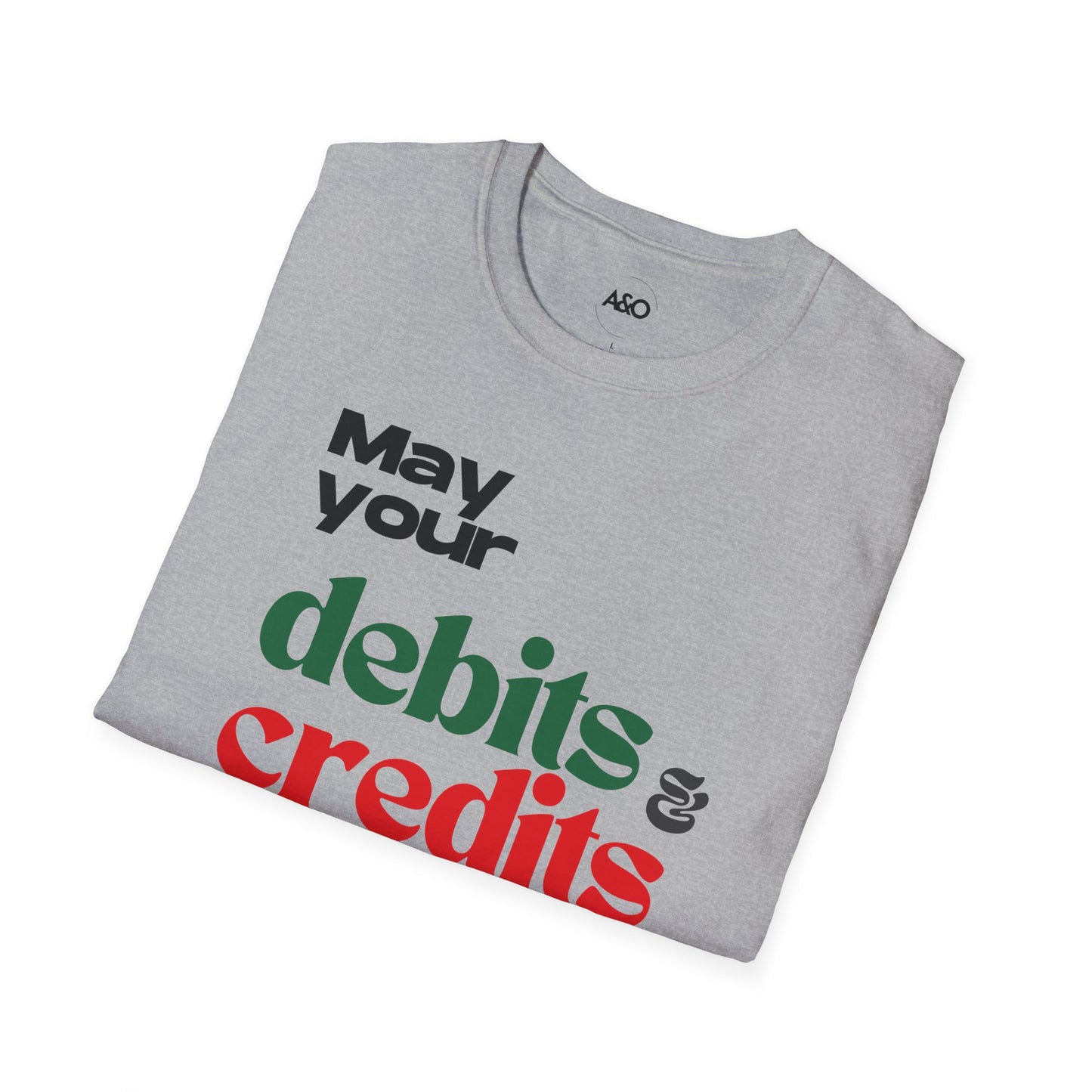 May Your Debits & Credits Always Balance Tee for Christmas (Light Fabrics)