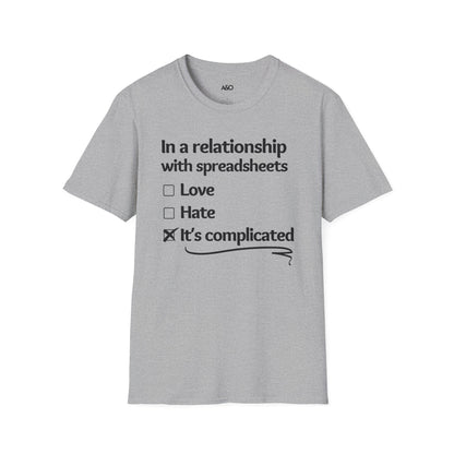 Complicated Relationship With Spreadsheets Tee for Women (Light Fabrics)