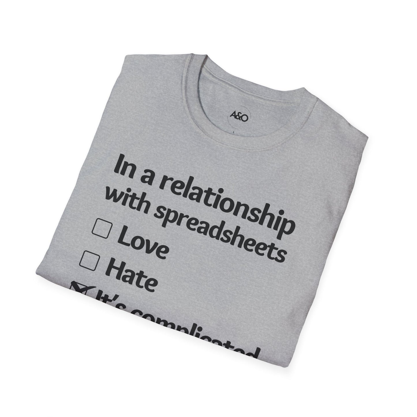 Complicated Relationship With Spreadsheets Tee for Women (Light Fabrics)