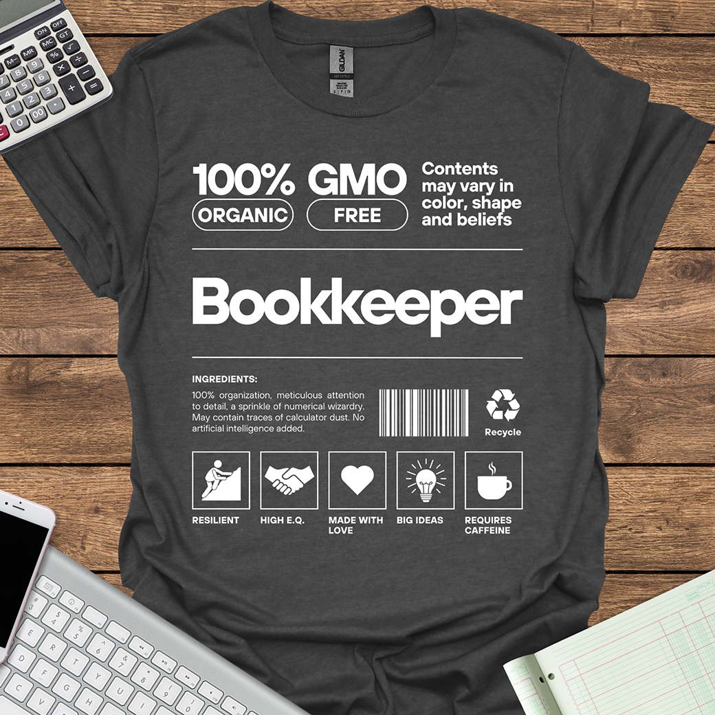 Bookkeeper Organic GMO Free All Natural Ingredients (Dark Fabrics)