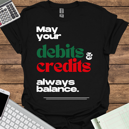 May Your Debits & Credits Always Balance for Christmas (Dark Fabrics)