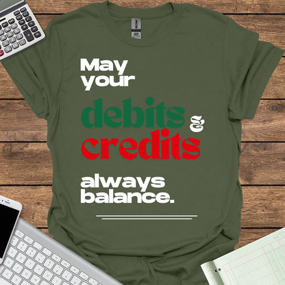 May Your Debits & Credits Always Balance for Christmas (Dark Fabrics)