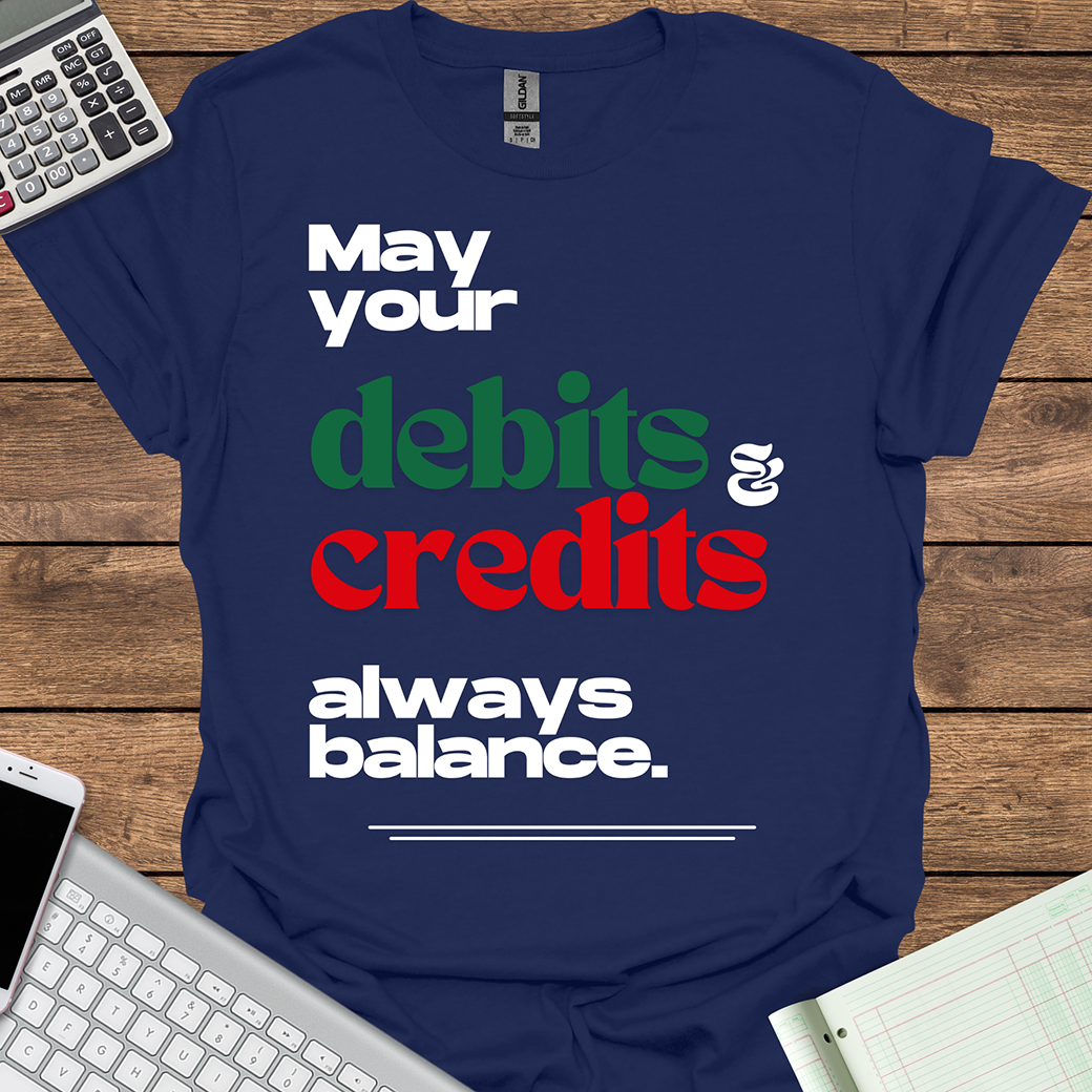 May Your Debits & Credits Always Balance for Christmas (Dark Fabrics)